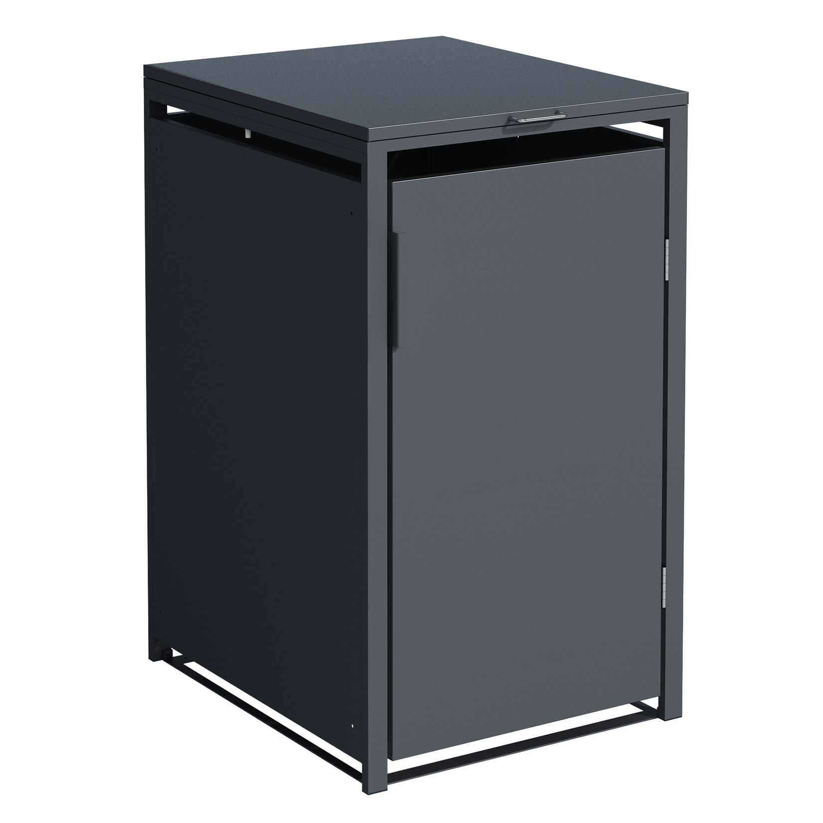 Mülltonnenbox MÜNCHEN  60x62x102cm für KLEINE Tonnen 120 Liter, Stahl anthrazit