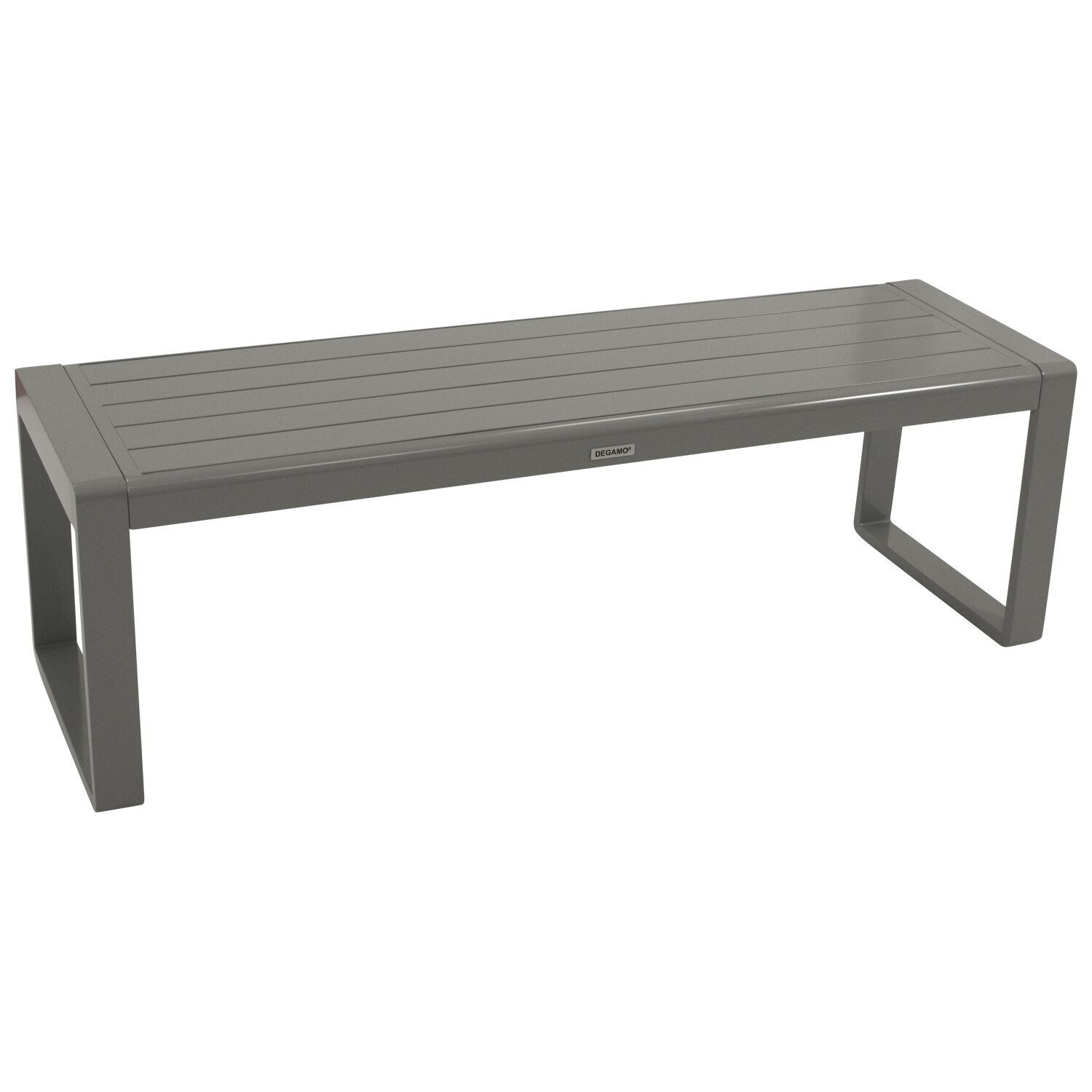 Hockerbank BRESCIA 3-sitzer, Aluminium silbergrau
