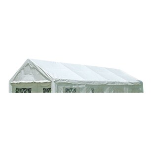 DEGAMO Ersatzdach / Dachplane PALMA für Zelt 4x8 Meter, PVC weiss 480g/m², incl. Spanngummis 