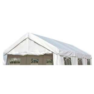 DEGAMO Ersatzdach / Dachplane PALMA für Zelt 3x6 Meter, PE weiss 180g/m², incl. Spanngummis 