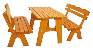 DEGAMO Garnitur FREITAL 3-teilig 120cm, Kiefer 