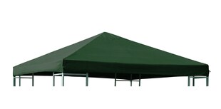 DEGAMO Ersatzdach für Metall- und Alupavillon 3x3 Meter grün, wasserdicht PVC-beschichtet 