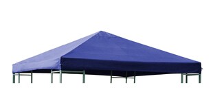 DEGAMO Ersatzdach für Metall- und Alupavillon 3x3 Meter dunkelblau, wasserdicht PVC-beschichtet 