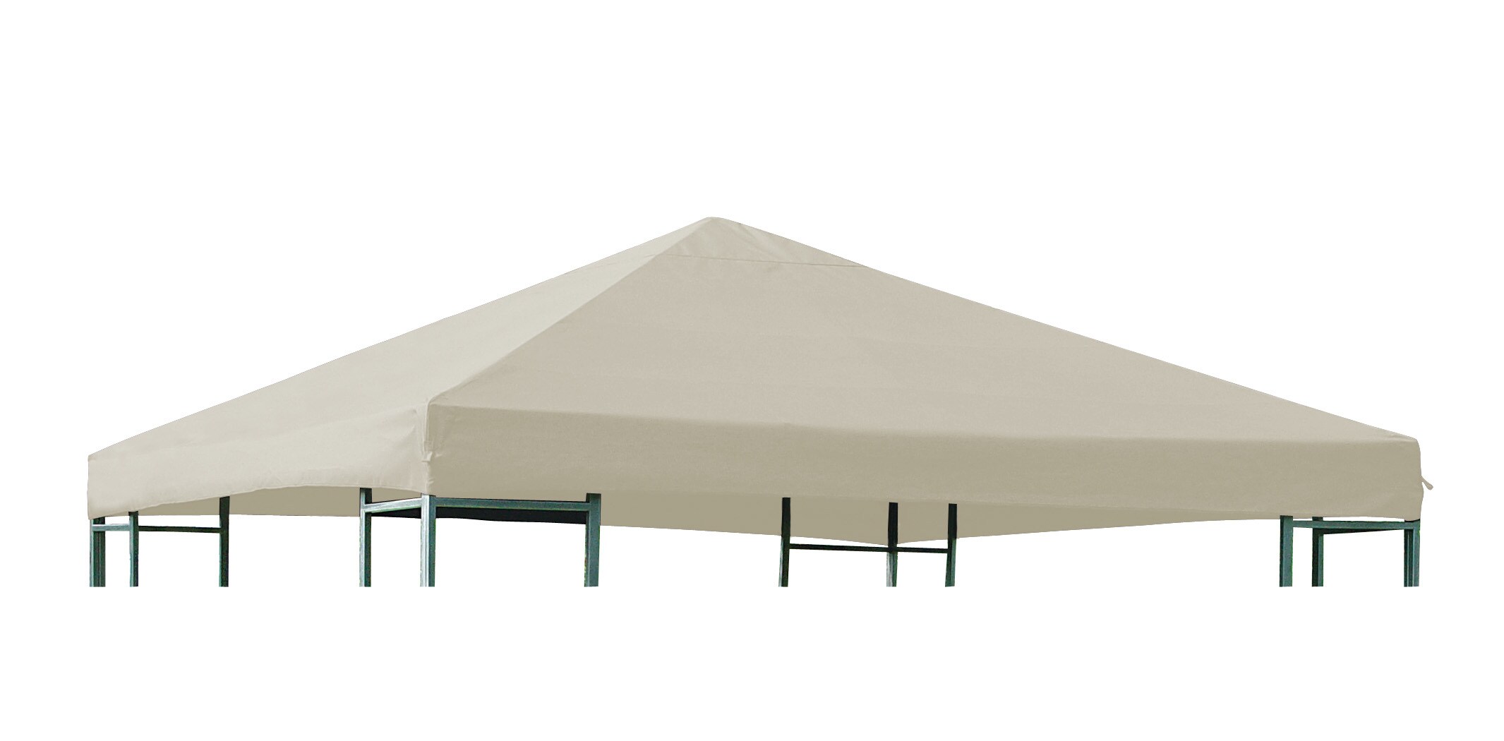 DEGAMO Ersatzdach f&uuml;r Metall- und Alupavillon 3x3 Meter ecru, wasserdicht PVC-beschichtet 