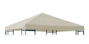 DEGAMO Ersatzdach für Metall- und Alupavillon 3x3 Meter ecru, wasserdicht PVC-beschichtet 