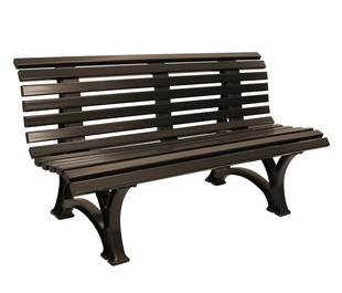 gartenmoebel-einkauf Bank HELGOLAND 3-sitzer, Kunststoff braun 