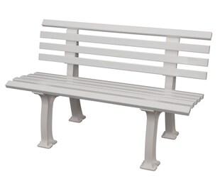 gartenmoebel-einkauf Bank IBIZA 2-sitzer, Kunststoff weiss 