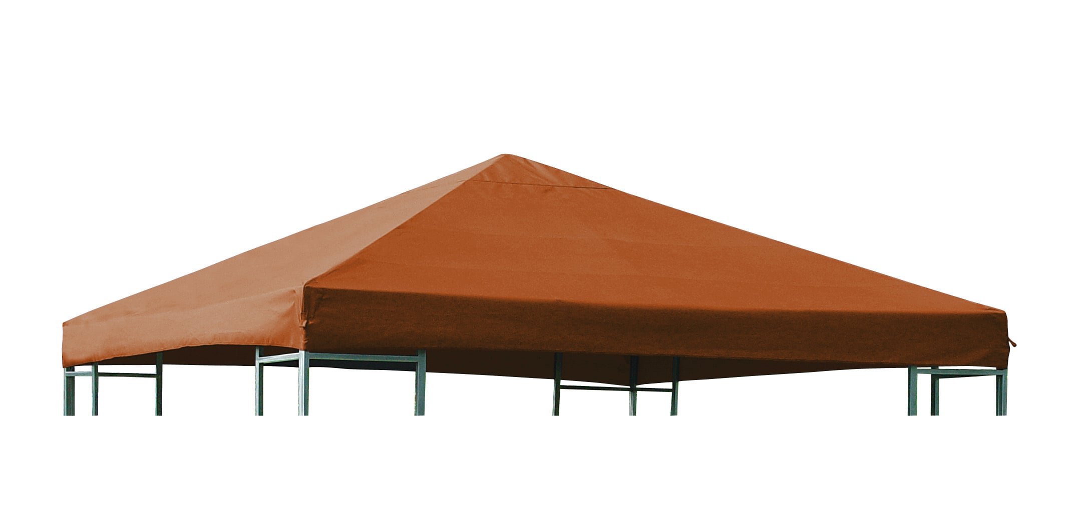 DEGAMO Ersatzdach f&uuml;r Metall- und Alupavillon 3x3 Meter terracottafarben, wasserdicht PVC-beschichtet 
