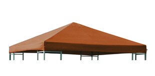 DEGAMO Ersatzdach für Metall- und Alupavillon 3x3 Meter terracottafarben, wasserdicht PVC-beschichtet 