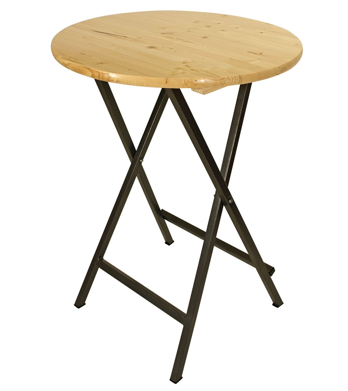 DEGAMO Stehtisch Z&Uuml;RICH 78cm klappbar, Metall + Holz lackiert 