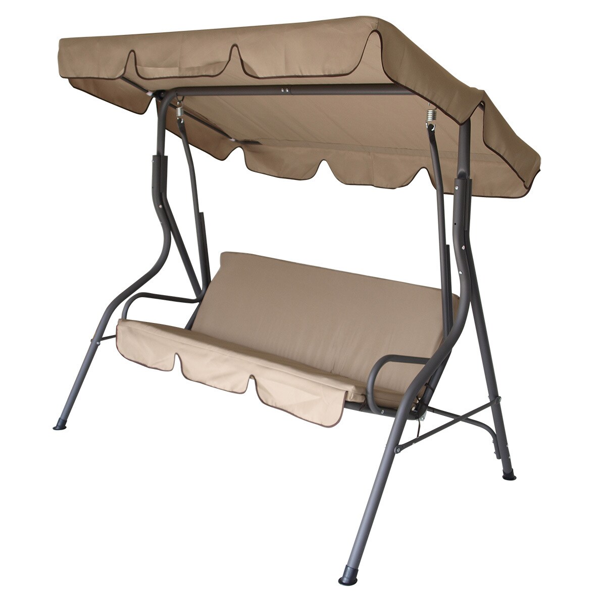 DEGAMO Hollywoodschaukel FLORIDA 3-sitzer, grau/creme 