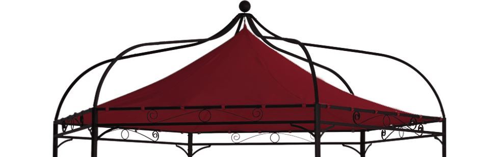 DEGAMO Ersatzdach f&uuml;r Pavillon MODENA, Polyester PVC-beschichtet bordeaux 