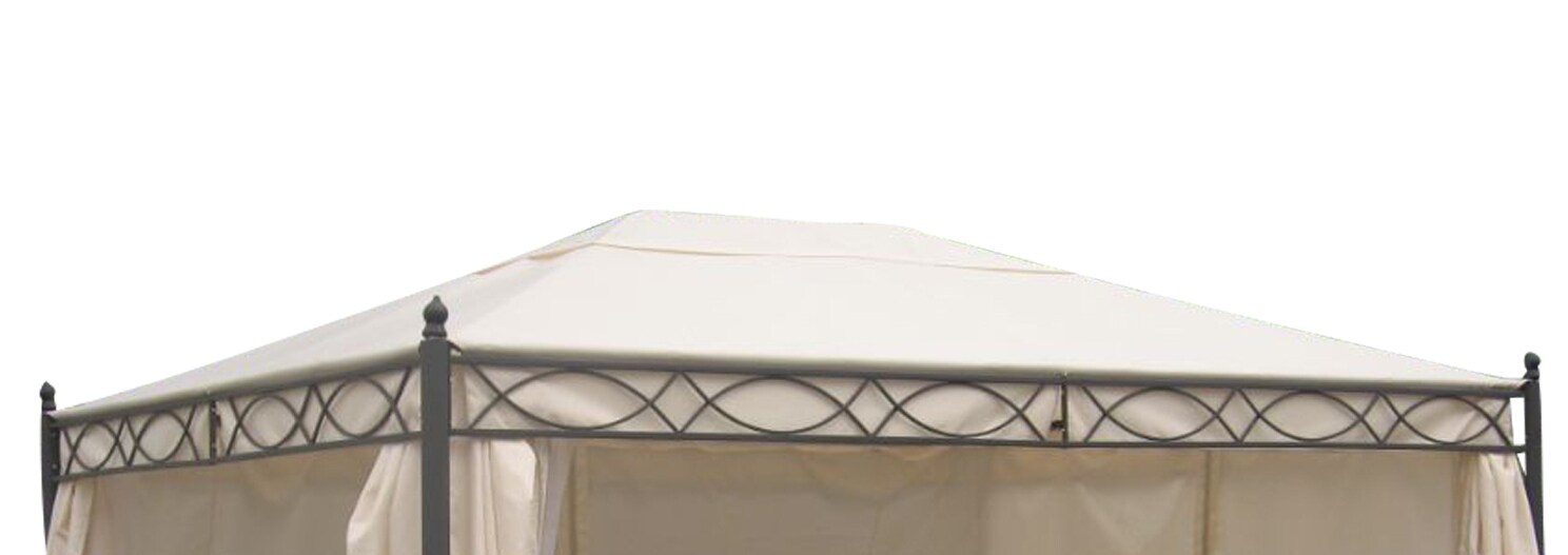 DEGAMO Dachplane f&uuml;r Pavillon Rivoli 3x4 Meter, Farbe ecru 