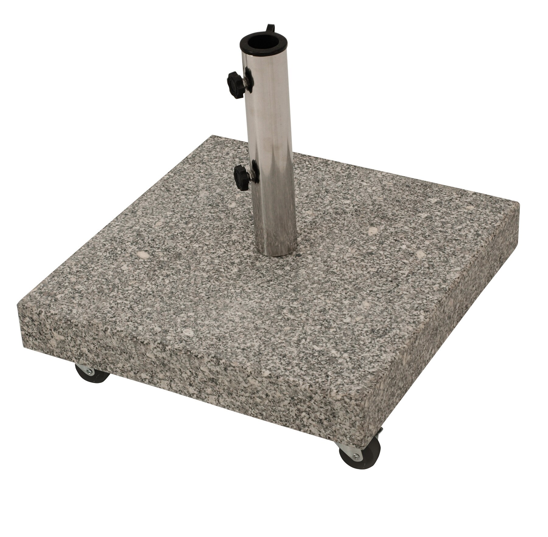 DEGAMO Schirmst&auml;nder 50kg mit Rollen, Granit hellgrau 