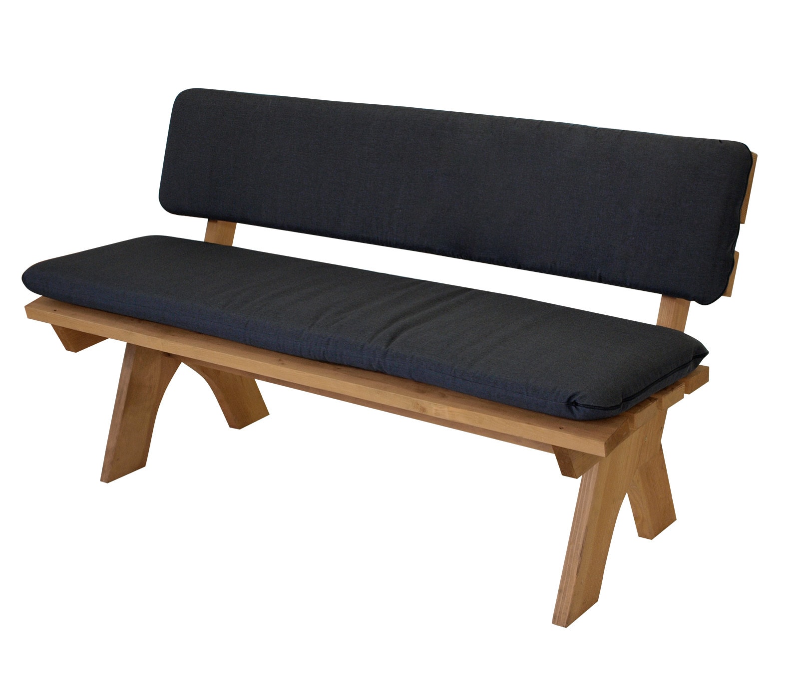 DEGAMO Auflagenset ARIZONA f&uuml;r Bank 3-sitzer, anthrazit, 2-teilig 