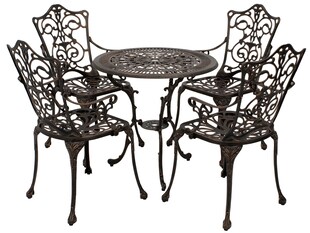 DEGAMO Bistroset Jugendstil 5-teilig, Aluguss bronze antik 