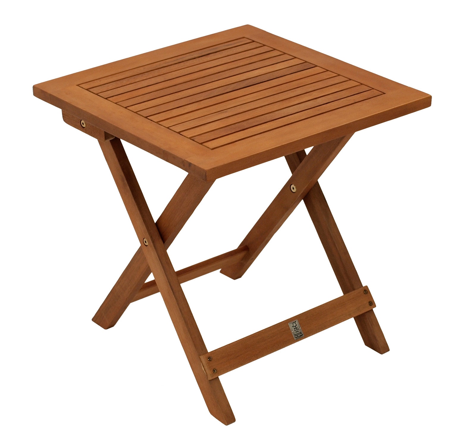 DEGAMO Klapp - Beistelltisch JAVA 45x45cm, Akazie ge&ouml;lt 