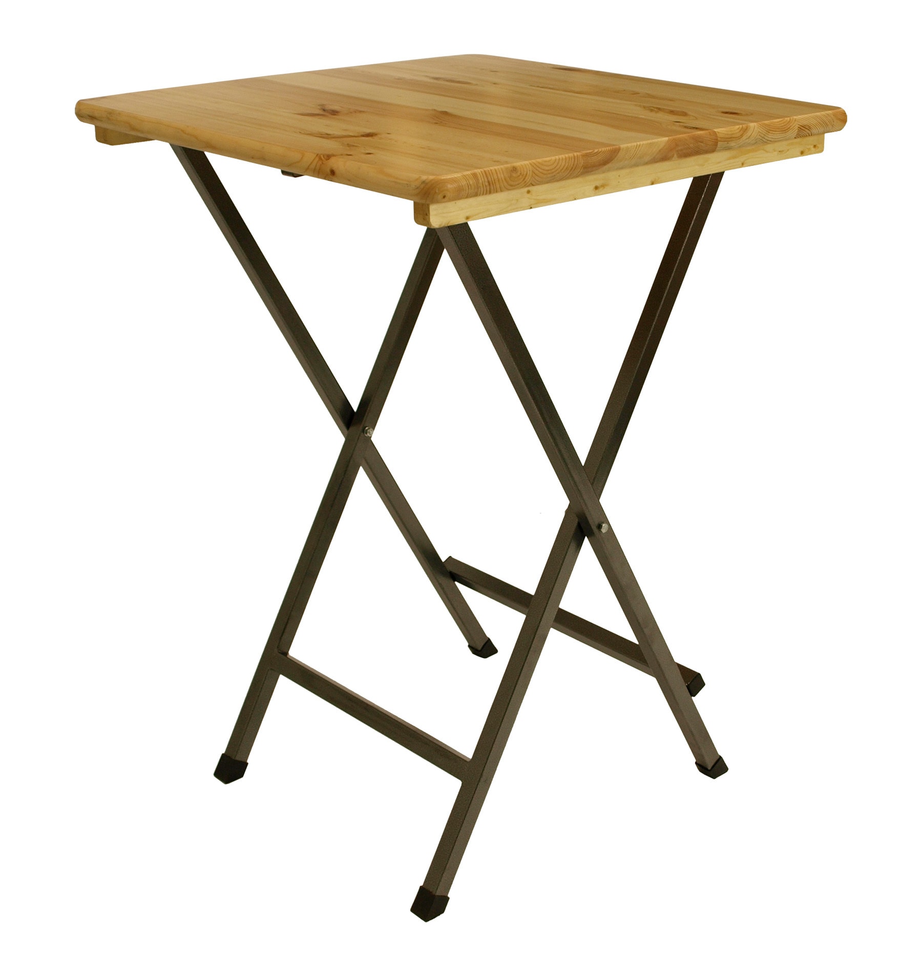 DEGAMO Stehtisch Z&Uuml;RICH 78x78cm quadratisch, Metall + Holz lackiert 