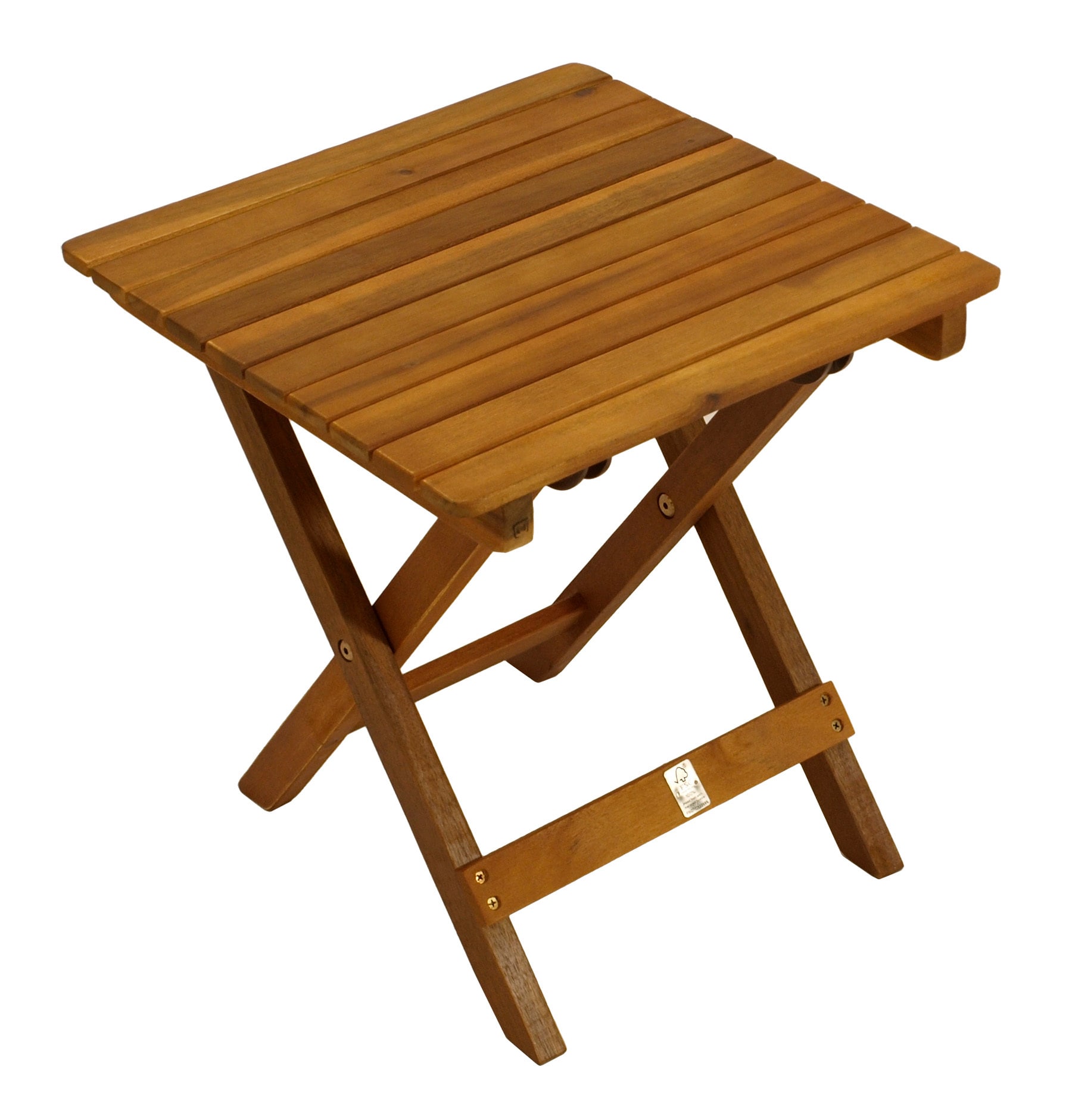 DEGAMO Klapp - Beistelltisch MARA 38x38cm, Akazie ge&ouml;lt 