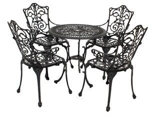 DEGAMO Bistroset Jugendstil 5-teilig, Aluguss grau antik 