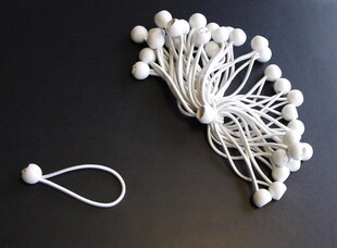 DEGAMO Spanngummi mit Kugel für Zeltplanen, 200 Stück 