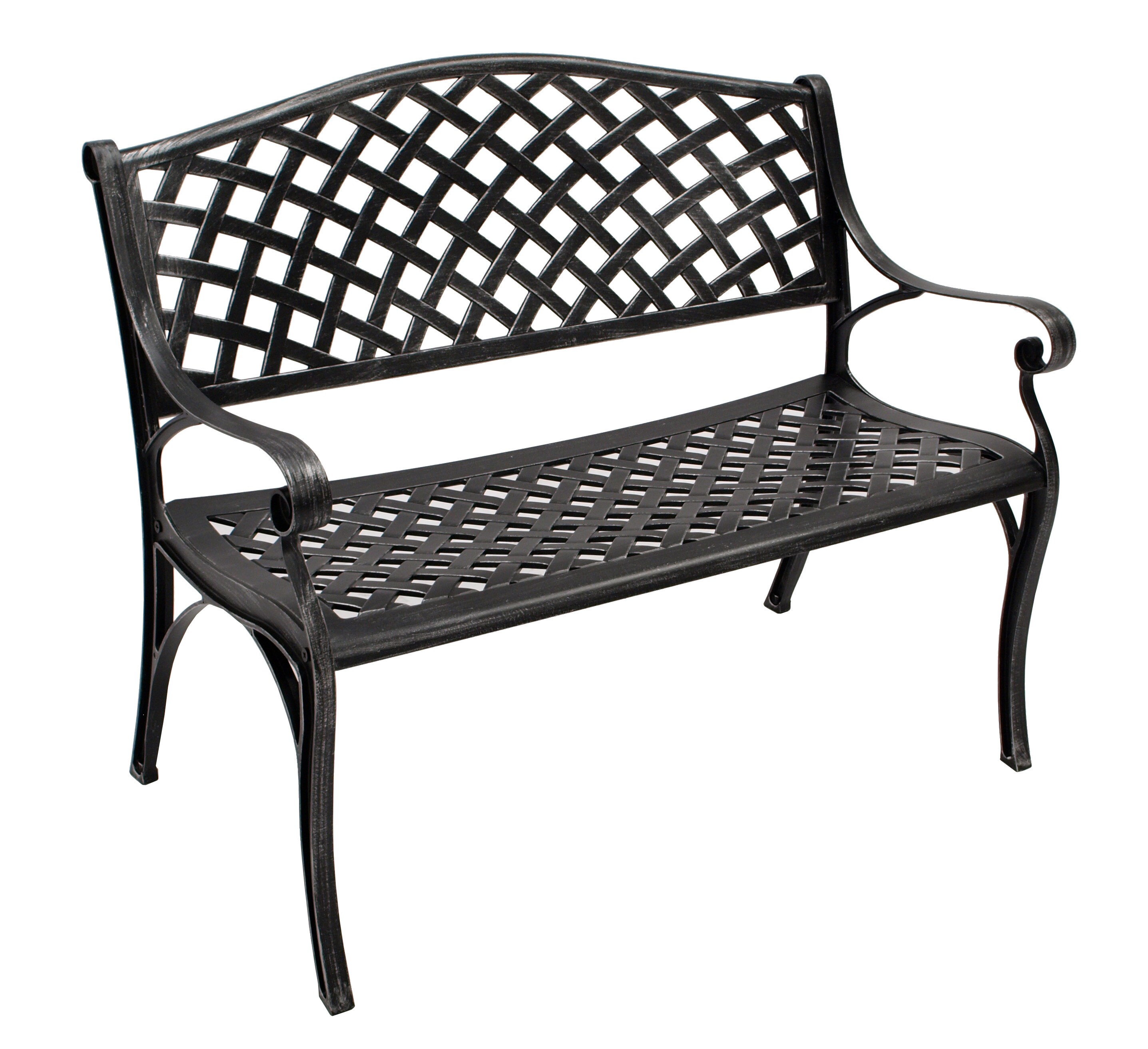 DEGAMO Bank OXFORD 2-sitzer, Aluguss antik-grau 