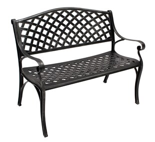 DEGAMO Bank OXFORD 2-sitzer, Aluguss antik-grau 