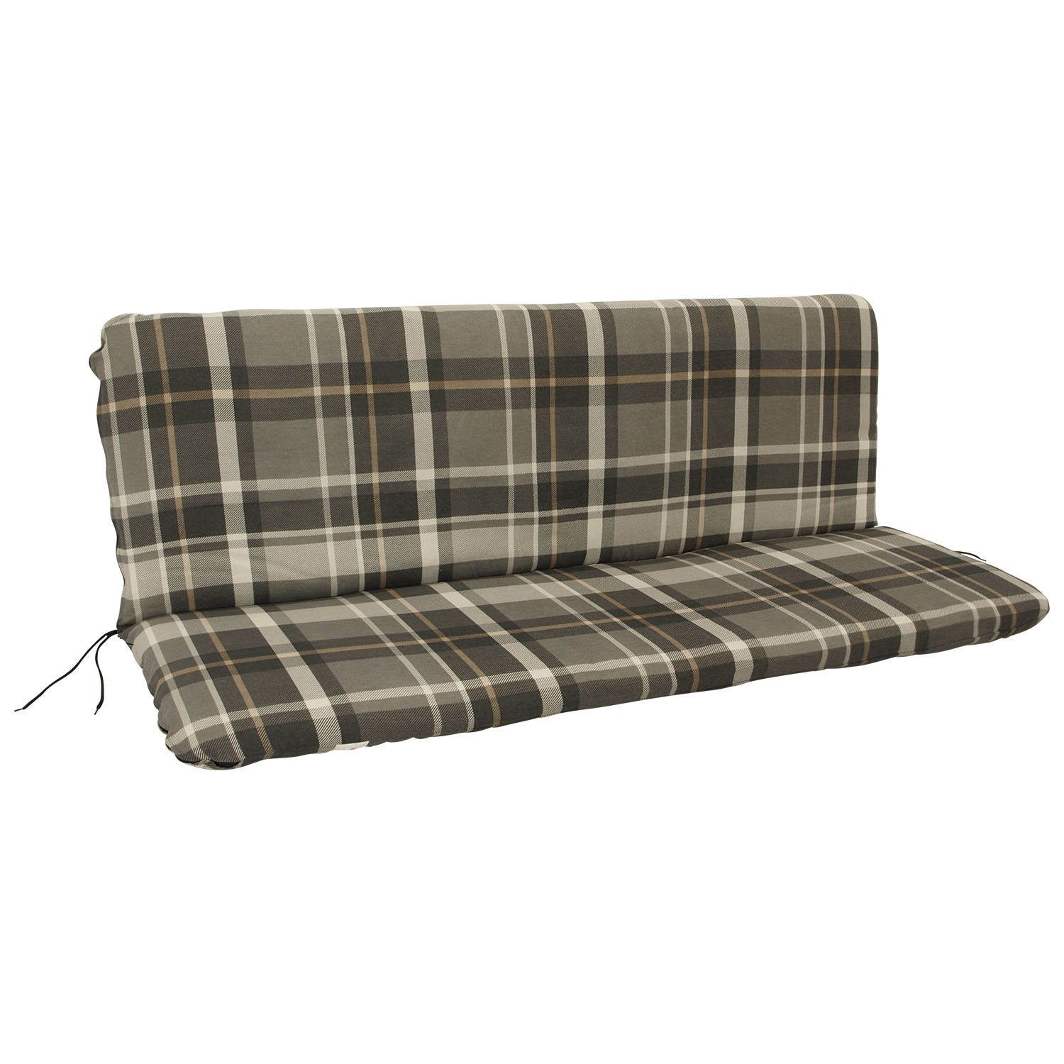 DEGAMO Auflage SEATTLE f&uuml;r Bank 3-sitzer, grau/beige kariert 