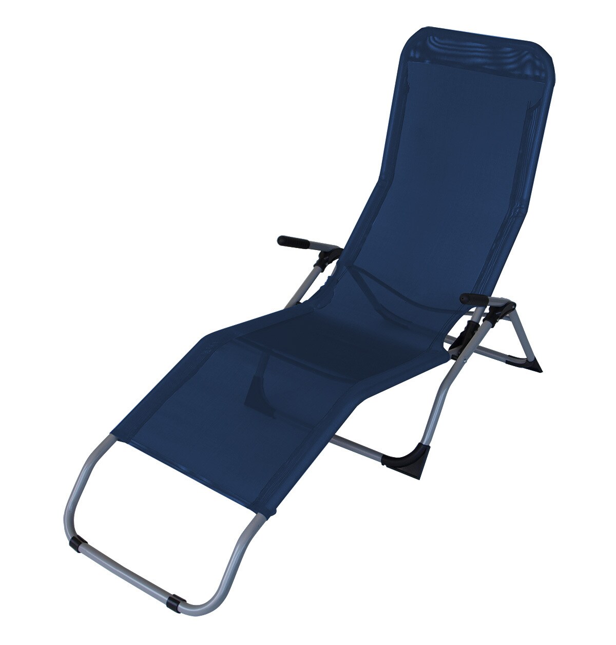 Gesundheitsliege SYLT, Stahl + Kunstgewebe blau, faltbar,