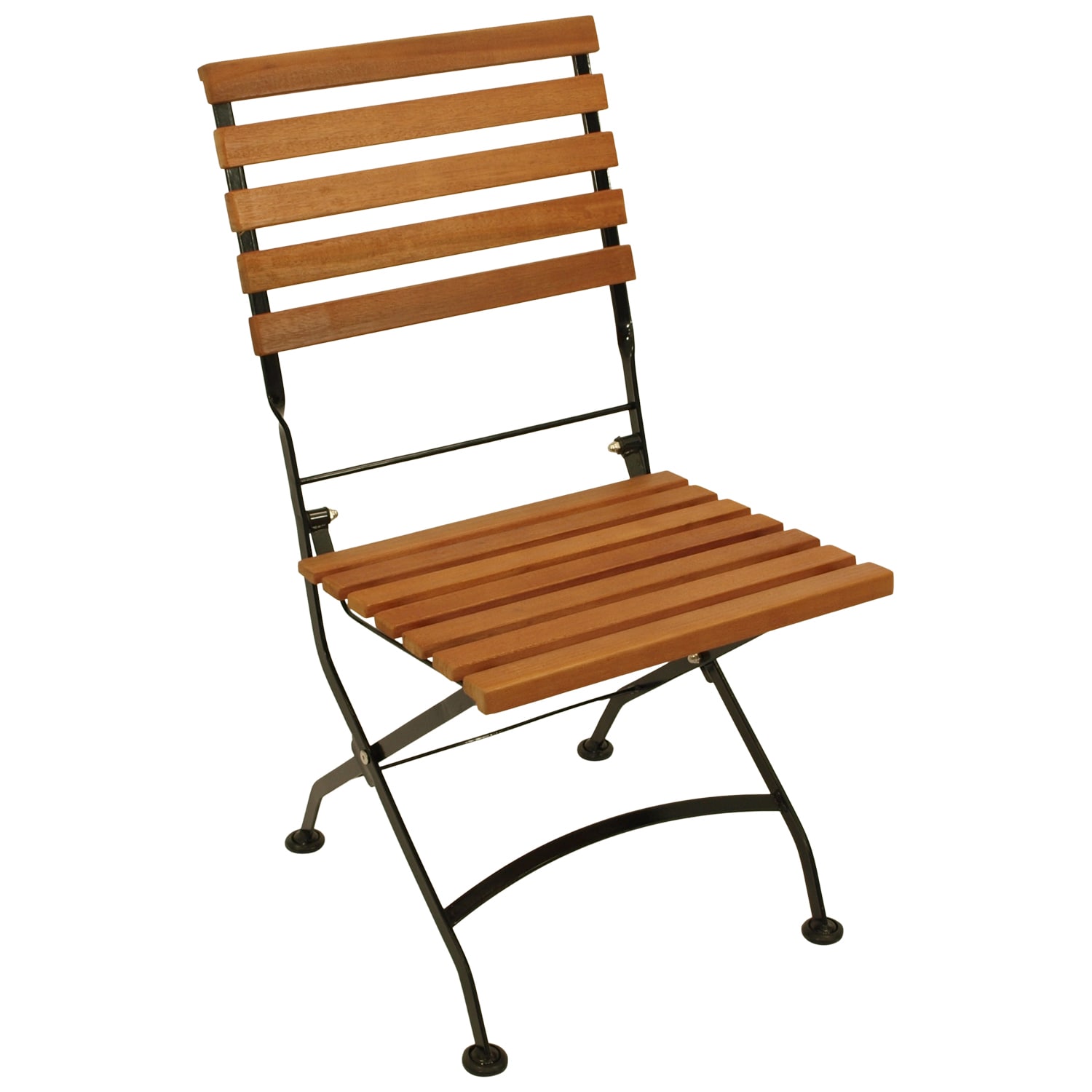 DEGAMO Klappstuhl HOFGARTEN, Flachstahl schwarz + Eukalyptus ge&ouml;lt, 2 St&uuml;ck, FSC&reg;-zertifiziert 