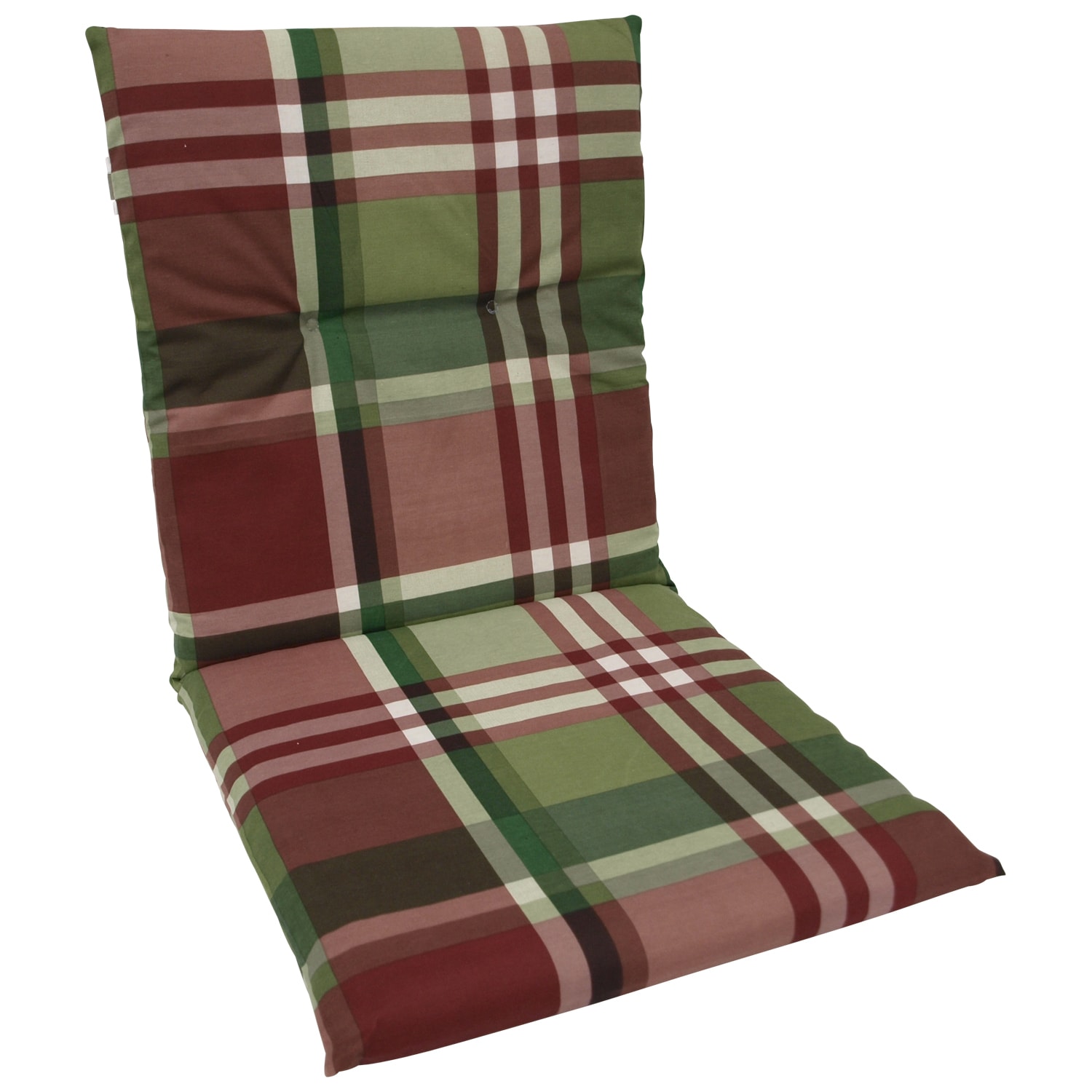 DEGAMO Auflage KONSTANZ f&uuml;r Sessel, rot/gr&uuml;n kariert 