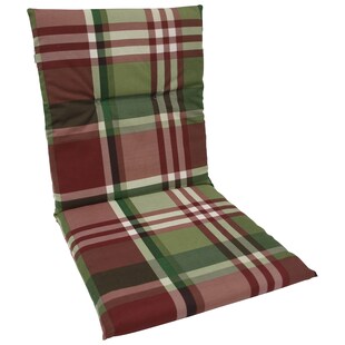 DEGAMO Auflage KONSTANZ für Sessel, rot/grün kariert 