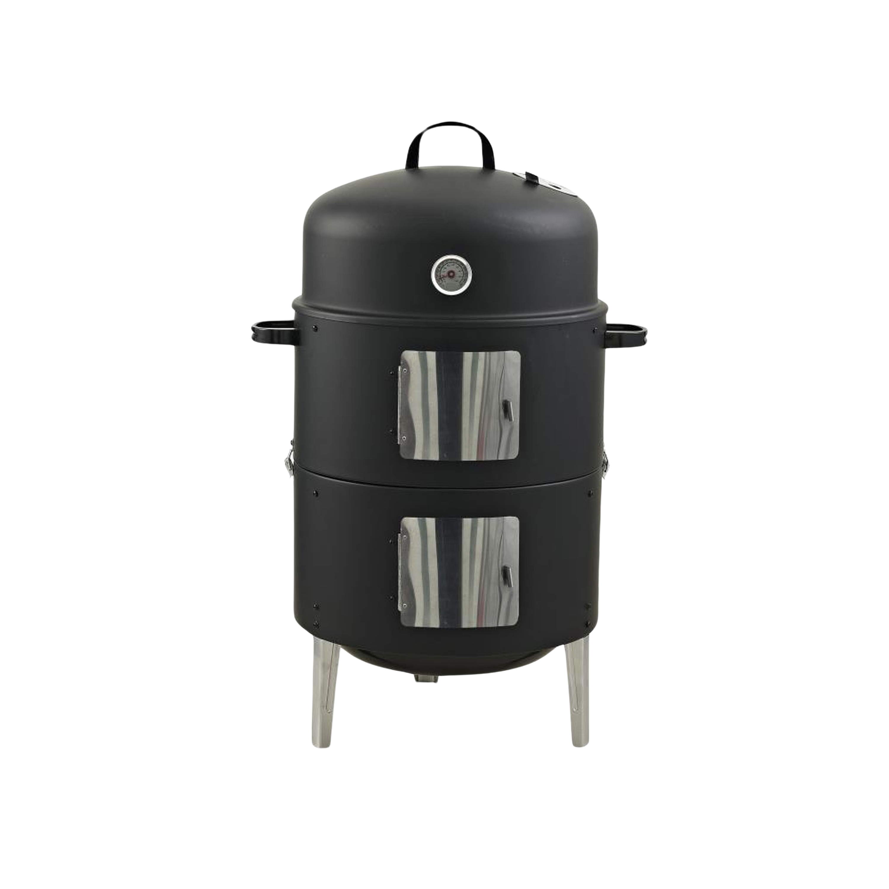 GL&Uuml;HZONE RS 400 - 3in1 Smoker Grill &ndash; Holzkohlegrill mit Deckel zum R&auml;uchern, Grillen und Garen f&uuml;r Garten & Balkon 