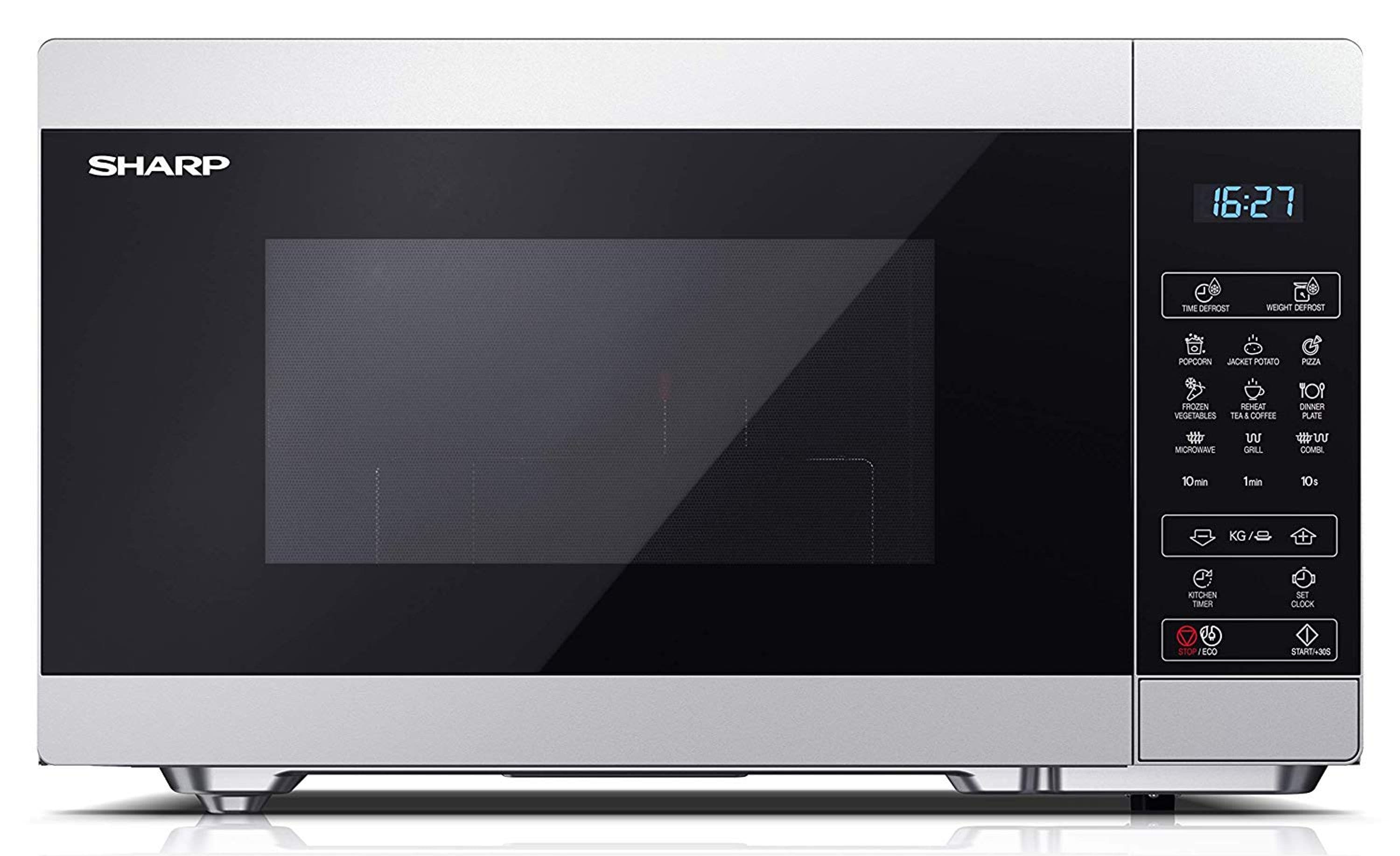 SHARP YC-MG81ES &ndash; Grill-Mikrowellenherd (28L, 1100W) &ndash; 11 Leistungsstufen, Grillfunktion 