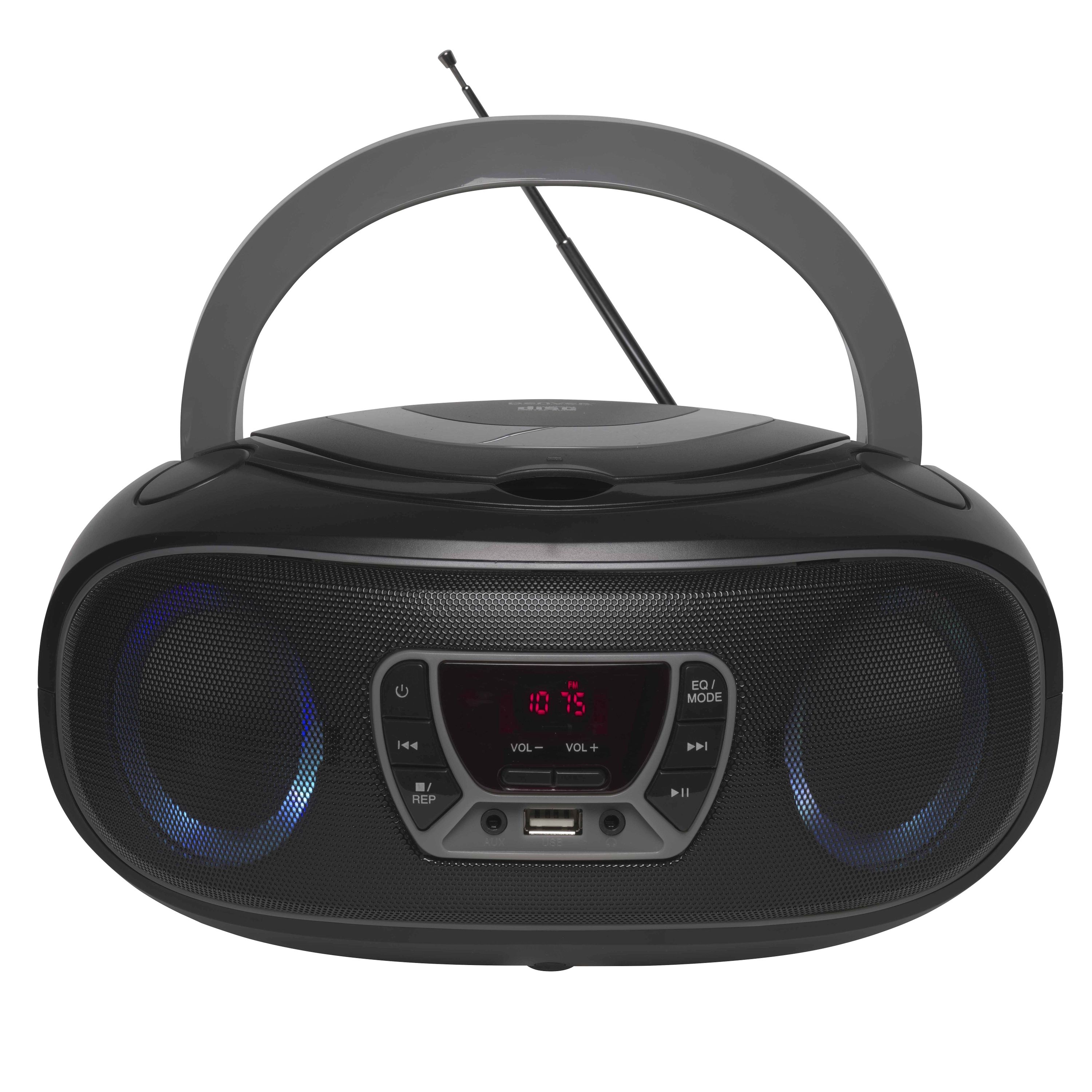CD-Player mit Discolicht Radio USB Bluetooth MP3 AUX-IN 