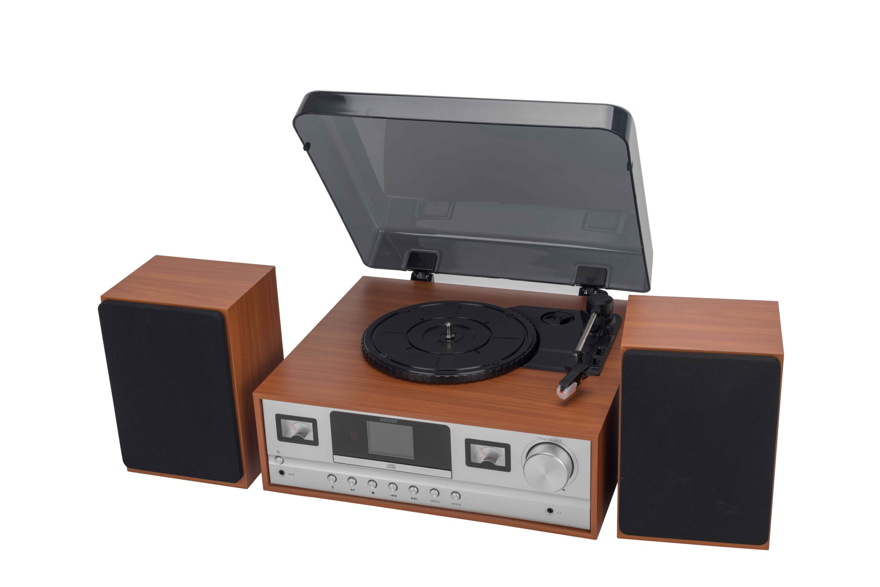 Retro Stereoanlage mit Plattenspieler DAB+ CD AUX Bluetooth 