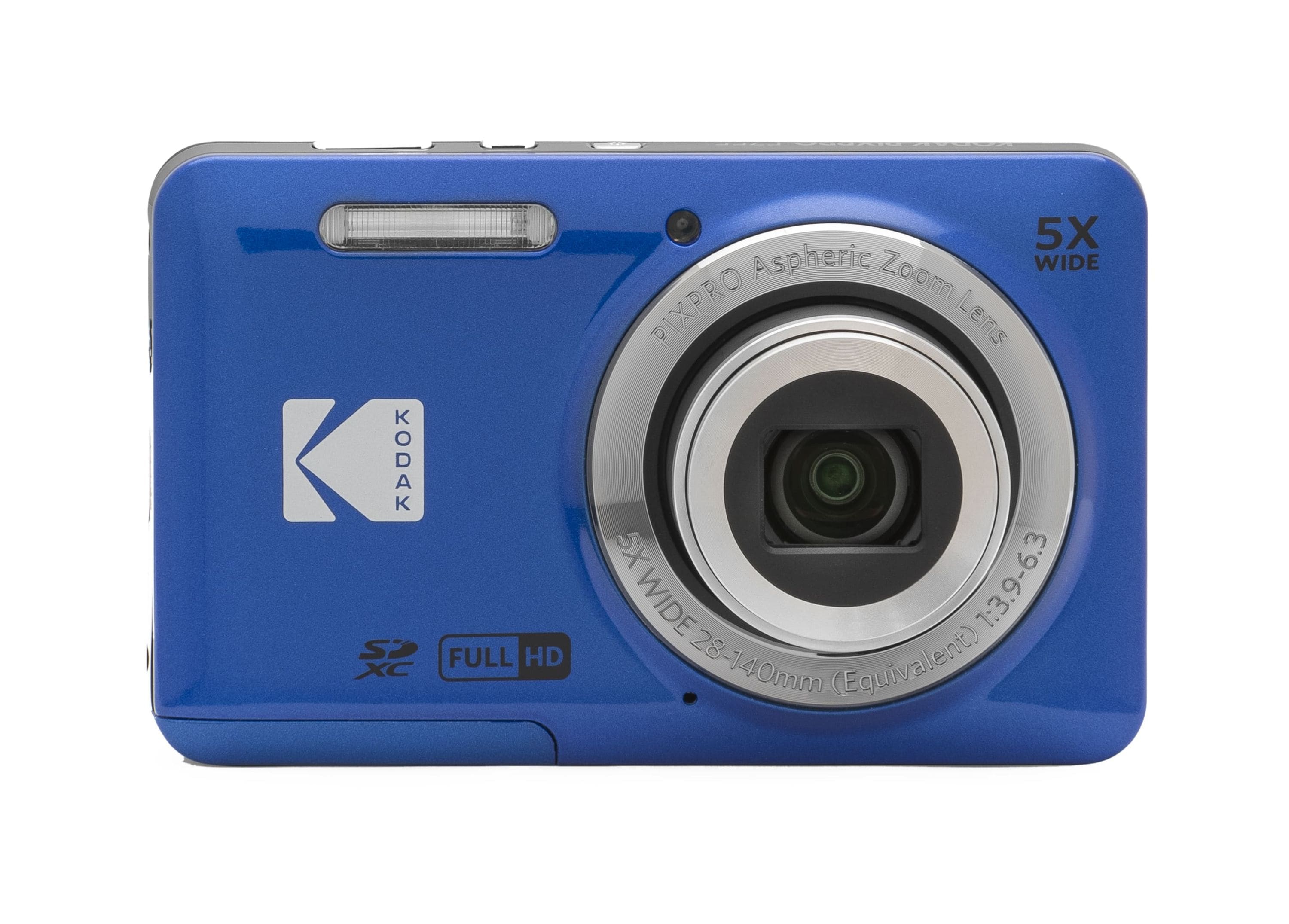 Kodak PIXPRO FZ55 blau - Digitalkamera 16 MP mit 5x optischem Zoom - 27mm Weitwinkelobjektiv, 1080p Full HD-Video 