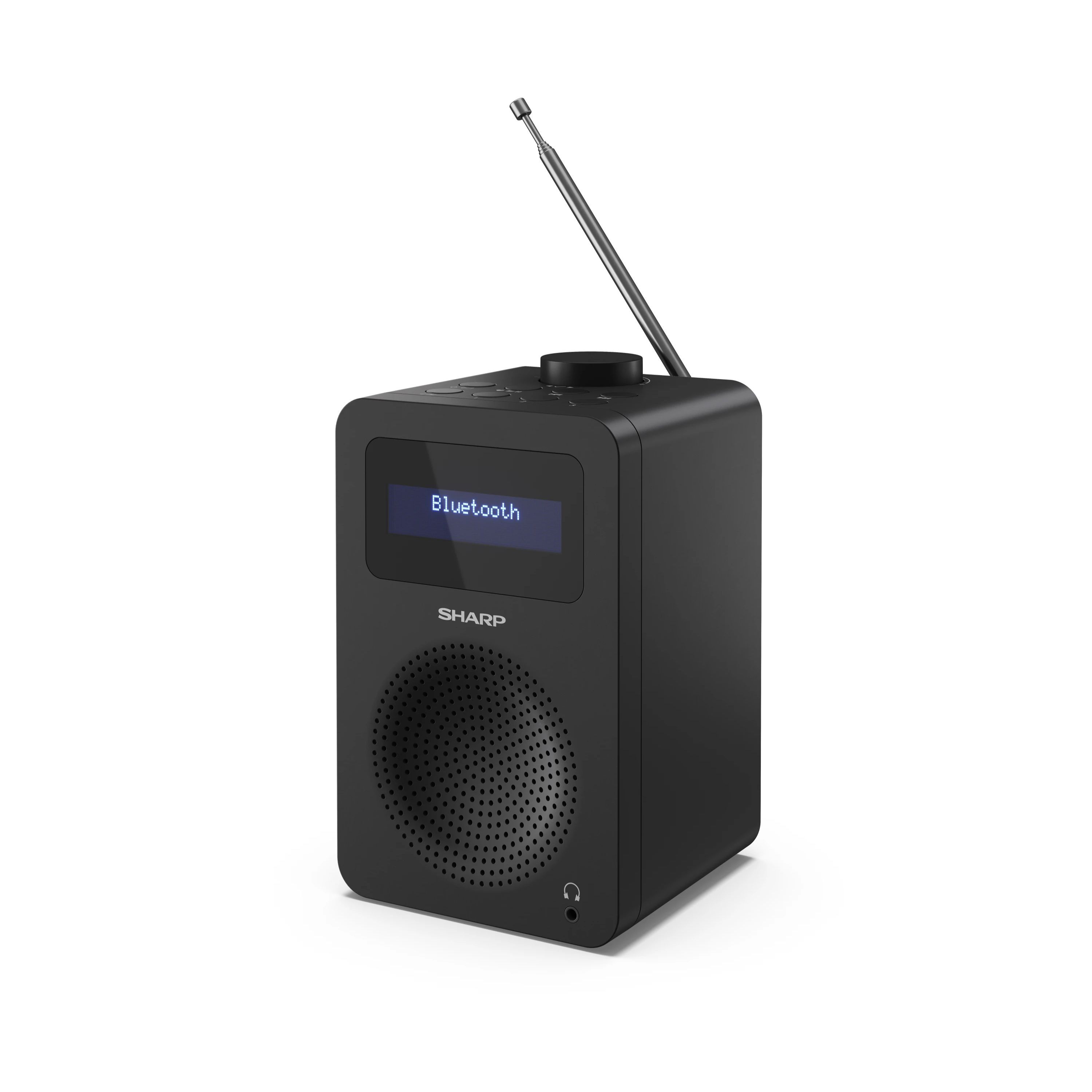 SHARP DR-430BK &ndash; Digitalradio mit DAB+/FM & Bluetooth &ndash; 20 Senderspeicher, 5-Watt-Lautsprecher, Kopfh&ouml;reranschluss 