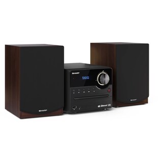 SHARP XL-B517D(BR) - Hi-Fi Kompaktanlage mit DAB+/FM -  Bluetooth 5.0, CD-Player & USB-Wiedergabe, 60 Senderspeicher 