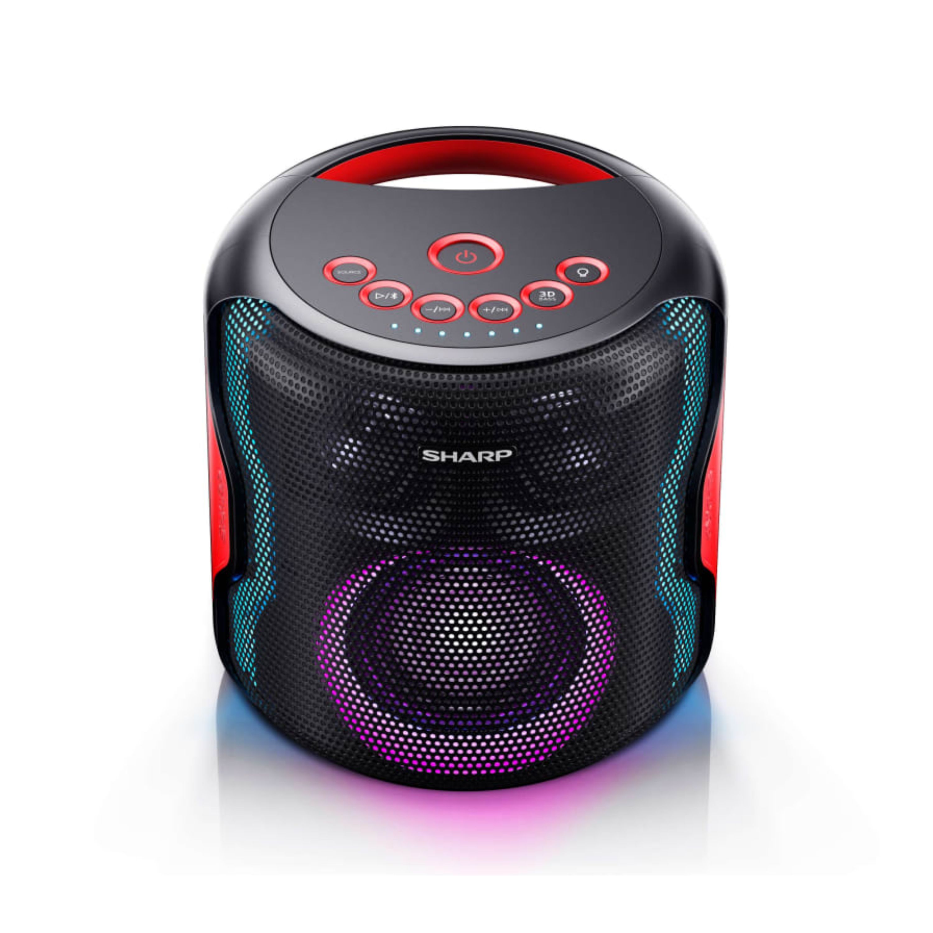 SHARP PS-921BK - 2.1 Bluetooth Party Lautsprecher - 130W Spitzenleistung, Spritzwassergesch&uuml;tzt, Tragbar mit Akku 