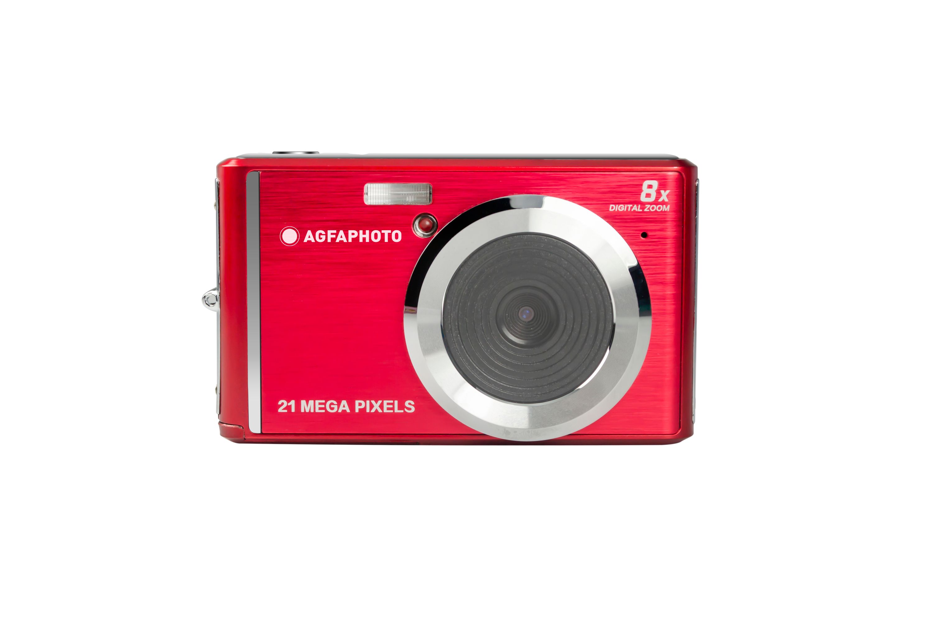 AgfaPhoto Realishot DC5200 - 21 MP Digitalkamera Rot mit CMOS-Sensor & 8-fachem Digitalzoom - HD 720p Videoaufnahme 
