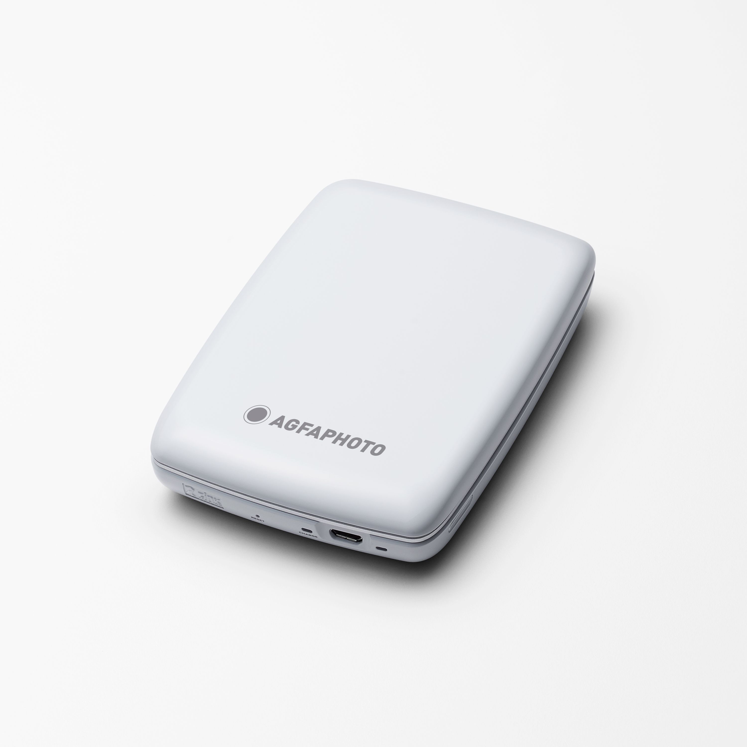 AgfaPhoto Realipix MINI P2 - Tragbarer Fotodrucker mit Zink-Technologie - Bluetooth, iOS & Android, Lithium-Akku 