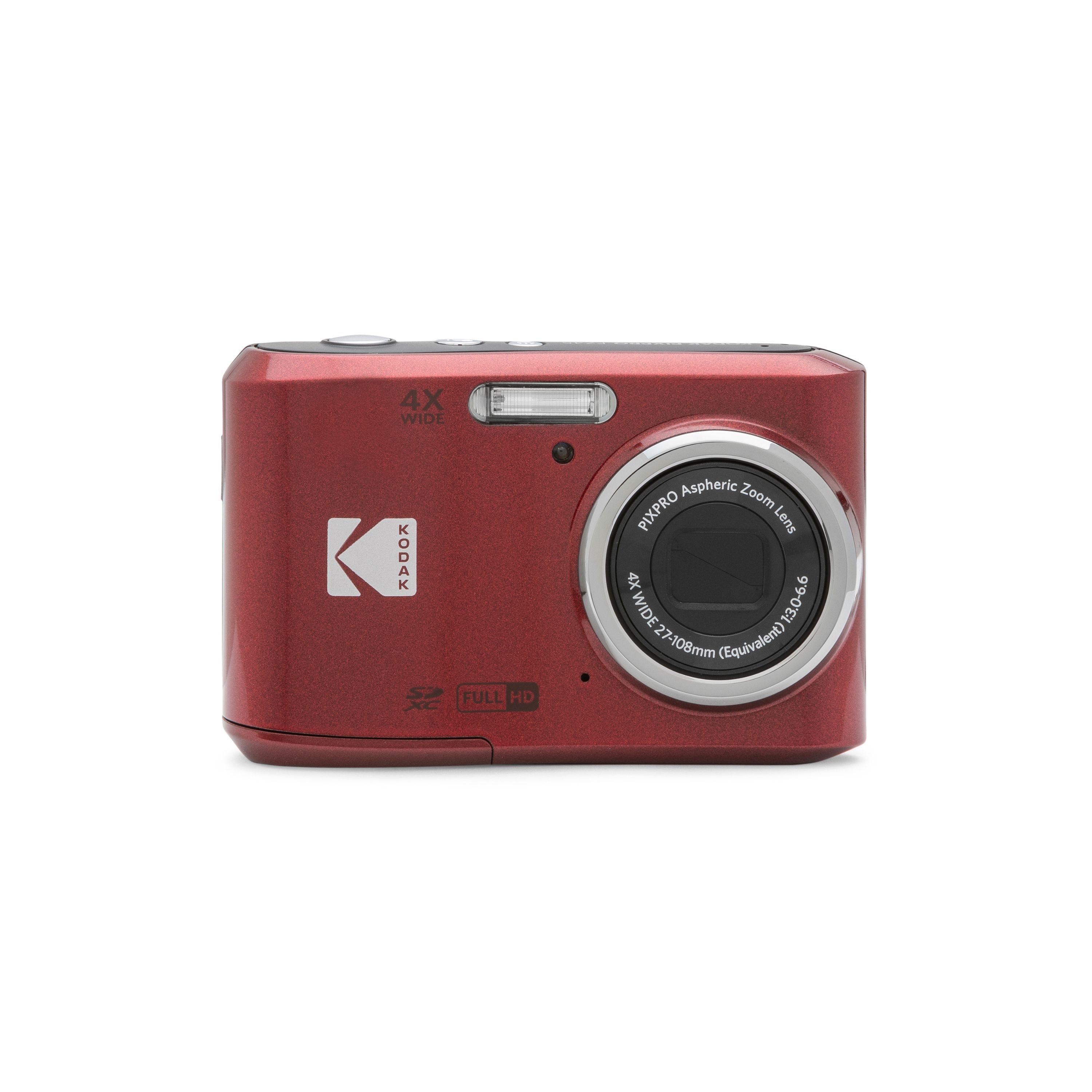 Kodak PIXPRO FZ45 Rot - Kompaktdigitalkamera 16 MP mit 4x optischem Zoom - 27mm Weitwinkelobjektiv, 1080p Full HD-Video 