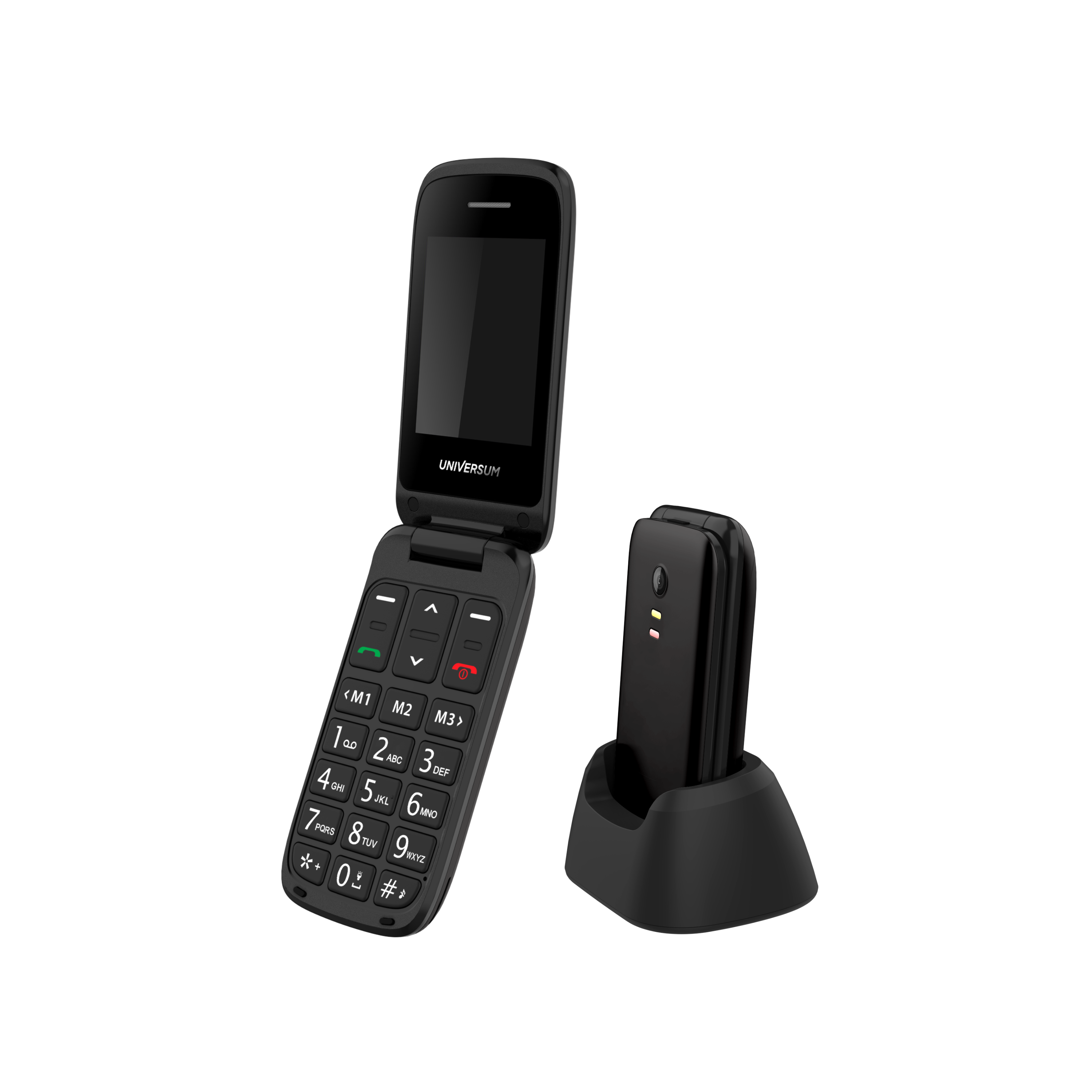 UNIVERSUM MP400-C - Klapphandy f&uuml;r Senioren ohne Vertrag mit gro&szlig;en Tasten - Notruftaste, gro&szlig;es Display, 1000mAh Akku 