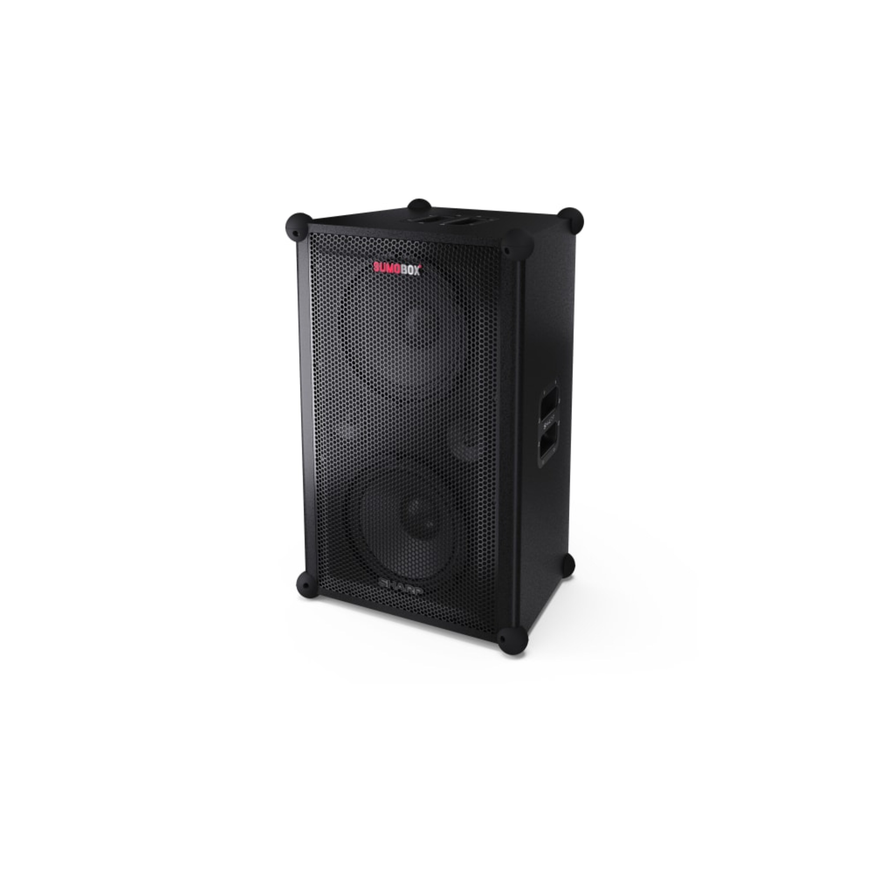SHARP CP-LS200 SumoBox Pro - tragbarer Party Lautsprecher Bluetooth (200W RMS, 108 dB, Akku 8h, XLR/TRS, TWS, Holz, IPX4) 