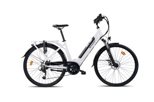 SHARP ED05EW - City e-Bike für Damen - 28 Zoll Tiefeinsteiger (250W, 7-Gang Shimano, 80km Reichweite, 