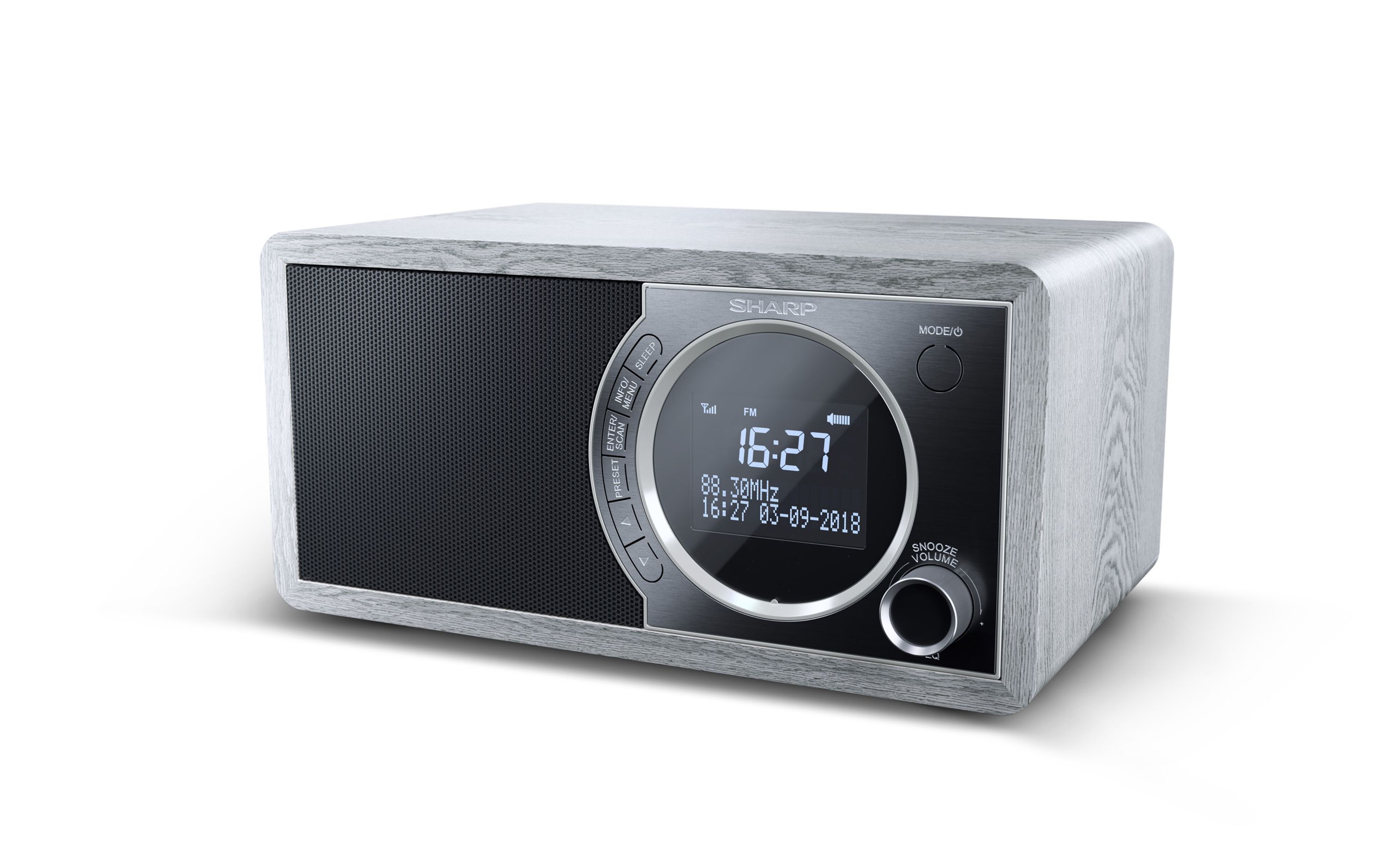 DAB+ Digitalradio tragbar Bluetooth 4.2 FM RDS 20 Speicher 6W - Sharp DR-450GR 