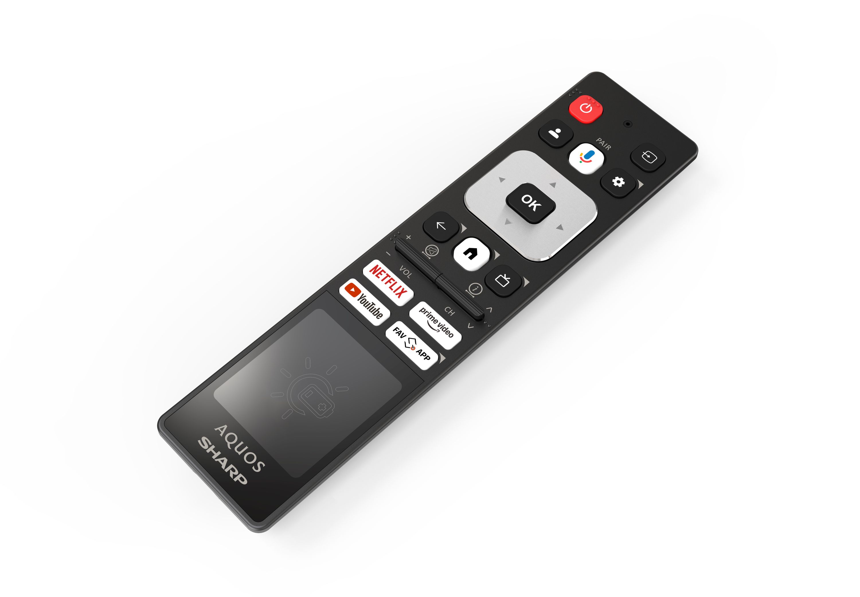 Solarfernbedienung Google TV Sprachsteuerung Batteriefrei - Sharp AN23032024GTVS 