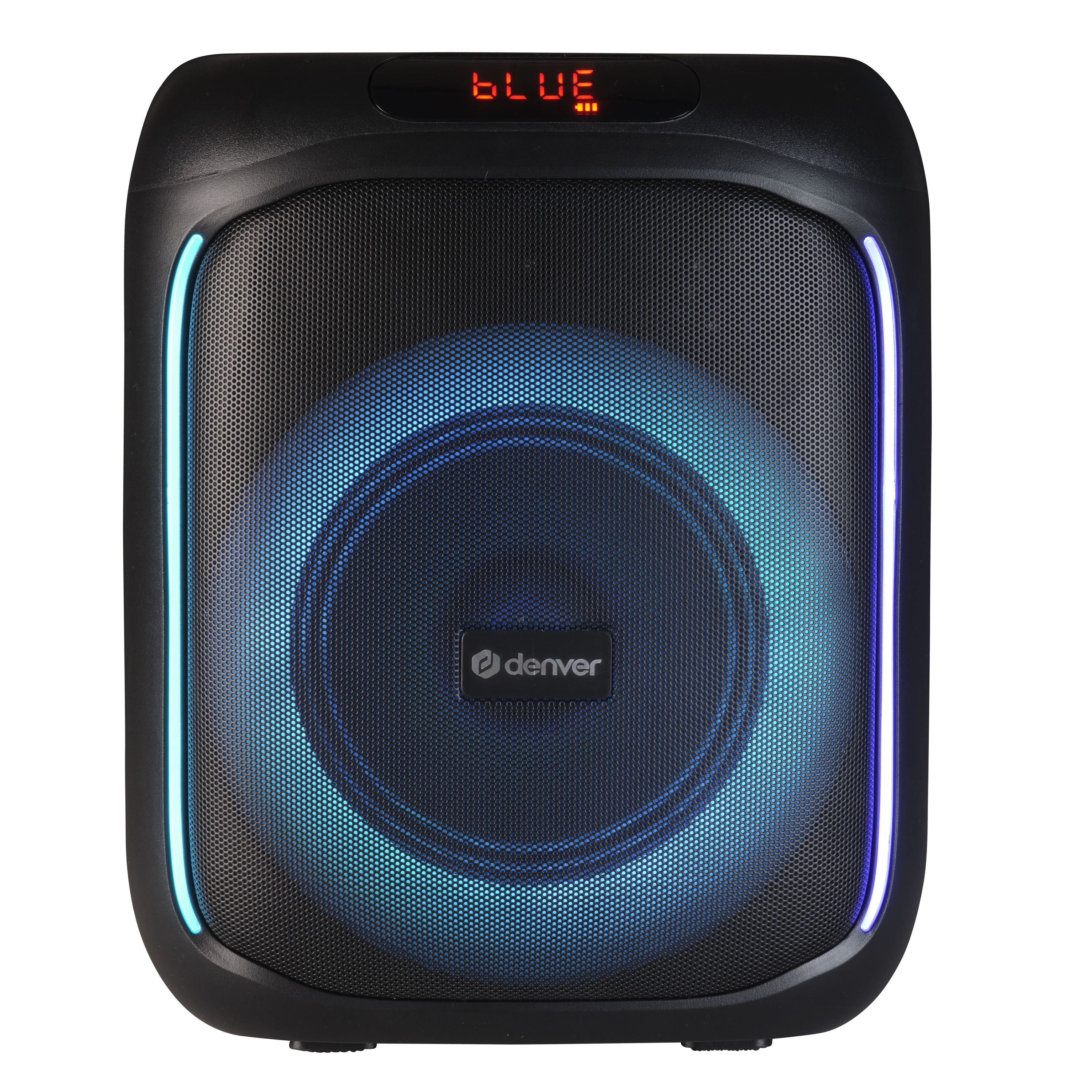Denver BPS-165 - Bluetooth Party Lautsprecher Musikbox mit LED Lichtshow TWS Stereo Mikrofon Akku 200W 