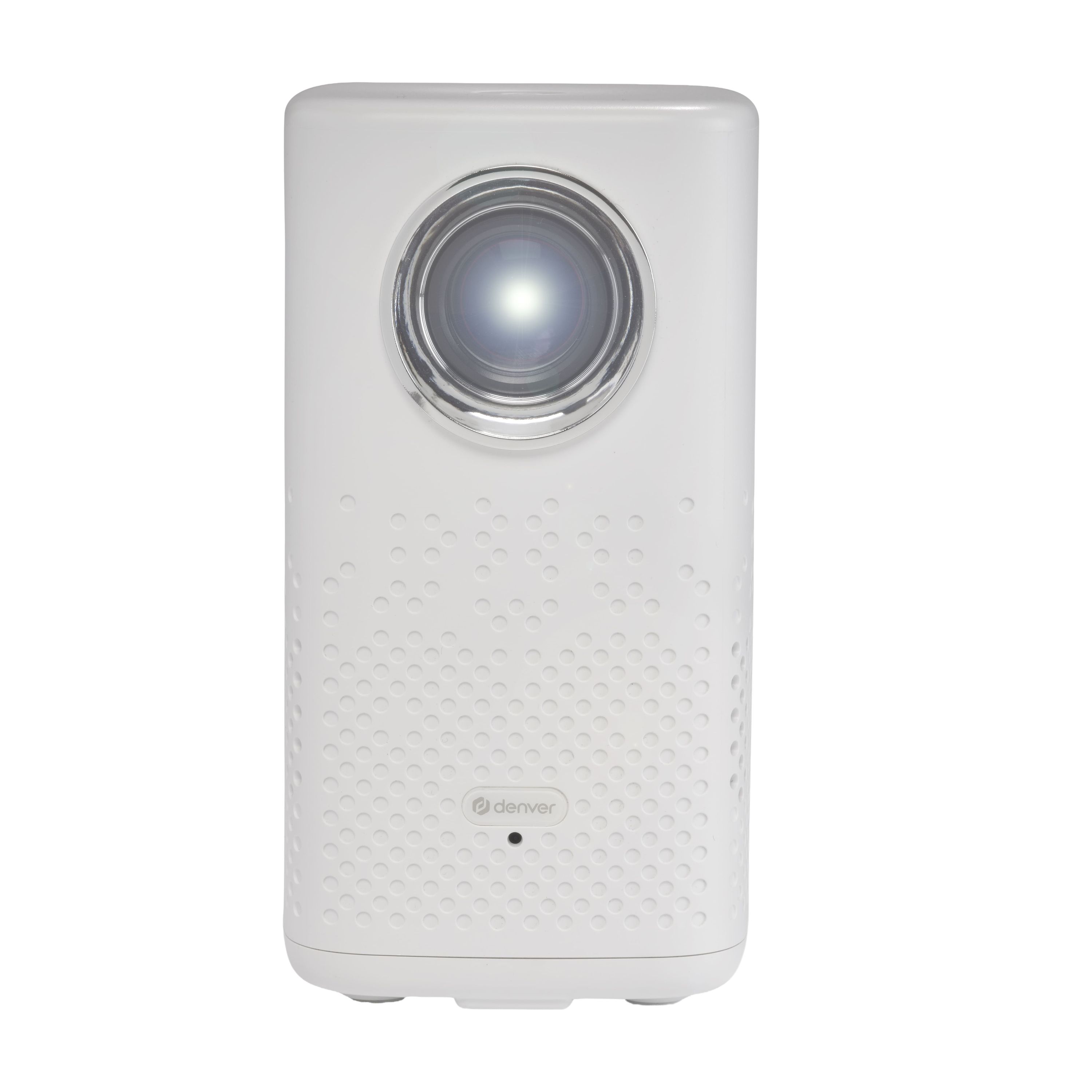 Denver PR-4700 - 4K Beamer mit Akku Mini Projektor Heimkino bis 180 Zoll 150 ANSI Lumen Bluetooth HDMI 